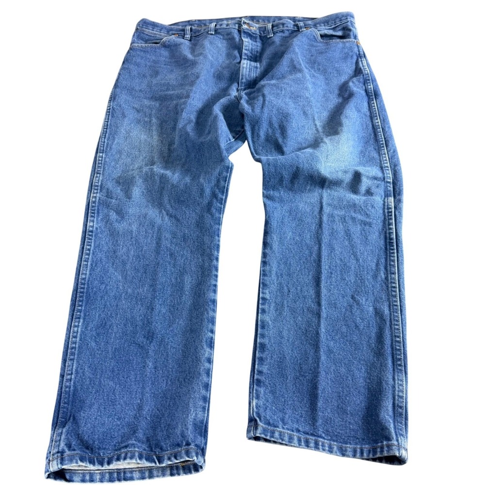 Wrangler Relaxed Fit Blue Jeans Mens Denim Jeans Medium Wash 46x29‎